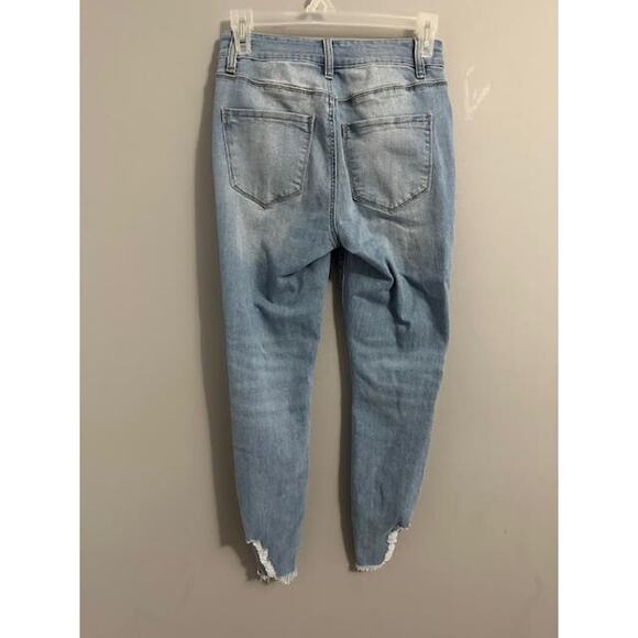 Ban Jara Blue Tapered Raw Hem High Rise Juniors Size 3/25 - Picture 4 of 10